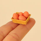 1Set 1:12 Dollhouse Miniature Egg W/Tray Mini Food Model Kitchen Model Decor Toy