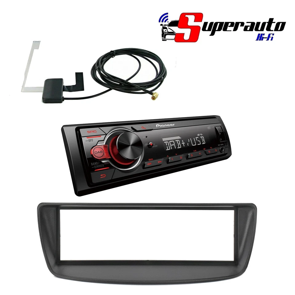PIONEER MVH 130 DAB AUTORADIO Fit Peugeot 107 2005-2014 DAB+ USB MP3 ANTENNA - Immagine 1 di 1