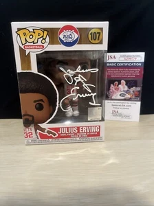 Julius Dr. J Erving Autographed NBA Basketball Funko Pop Philadelphia 76ers/ JSA - Picture 1 of 2