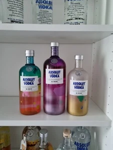 3 x Limited Edition Absolut Vodka Unique 700 ml & 750 ml & 1000 ml NEU - Bild 1 von 3