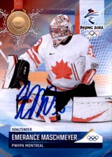 Emerance Maschmeyer Signed 2022 Beijing Olympics Womens Hockey Card PWHL Ottawa