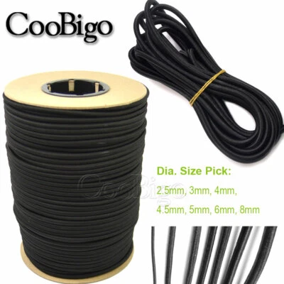 COOBIGO 5 Metre Elastic Rope Bungee Shock Mooring Cord Project Tents Kayak Boat 2.5~8mm