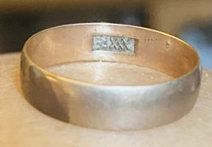 ANTIQUE VINTAGE J R Wood ART CARVED 18K Rose Gold Ring Band Size 6.75 1.46 G - Picture 1 of 5