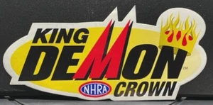 VRHTF VINTAGE NHRA "KING DEMON PRO STOCK CROWN" LARGE 4" X 8" DIE CUT STICKER - Bild 1 von 1