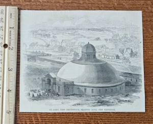 Harper's Weekly 1867 Skizzendruck St John New Brunswick Eisbahn außen - Bild 1 von 1