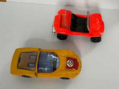 Vintage Corgi ROCKETS giallo Porsche Carrera e arancione Dune Buggy  - Immagine 1 di 4