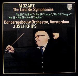 MOZART: The Last Six Symphonies-Josef Krips PHILIPS #6998 010 3 LP BOX SET-NMint - Picture 1 of 2