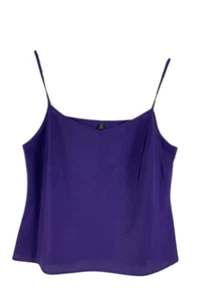 JC Penney Women's Purple Sateen Camisole Top Size M Spaghetti Straps - Picture 1 of 5