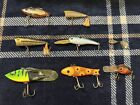 Vintage Lot of 8 Fishing Lures Plastic Crank Baits Mixed Lot & Carrying Case
