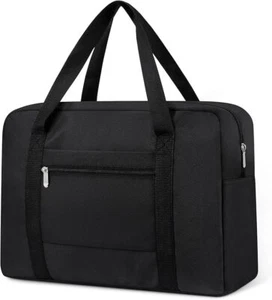 Travel Duffel Bag Foldable Weekender Overnight Bag for Men Women Easy Carry On - Picture 1 of 7