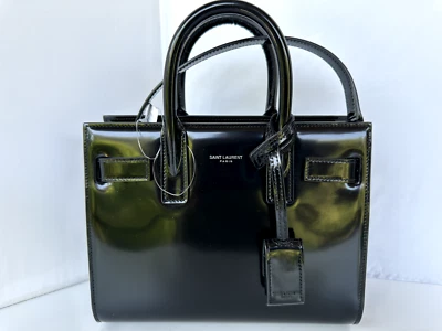 Nuevo Bolso Saint Laurent Nano Sac De Jour Para Mujer Negro Cartera Bolso de Mano Cuero Foto 1 de 4