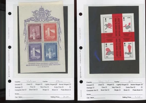 Hojas de colección de sellos de todo el mundo en tarjetas de distribuidor 6 artículos (mb33 - Imagen 1 de 3