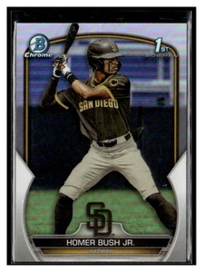 2023 Bowman Chrome #BDC-124 Homer Bush Jr 1st Refractor Padres - Picture 1 of 2