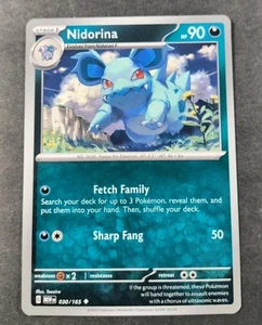 Pokemon 151 Nidorina Uncommon Card 030/165 NM - Picture 1 of 1