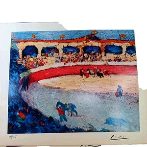 Pablo Picasso Original Hand Tipped print -Bullfighting, 1896- Signed 04/125 - Picture 1 of 6