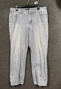 Talbots Flawless Curvy Five Pocket Slim Ankle Jeans Womens 14 Gray Tapered Leg - Picture 1 of 6