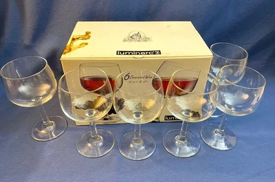 Juego de 6 copas de vino transparentes Luminarc de 13 onzas hechas en EE. UU. Foto 1 de 4