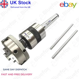 Lathe Precision Set – MT3 Revolving Center + 65mm 3-Jaw Self Centering Chuck - Picture 1 of 3