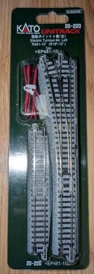 kato 20-220    #4 LEFT ELECTRIC TURNOUT  TRACK  New   ( 1 pack ) - Image 1 of 2