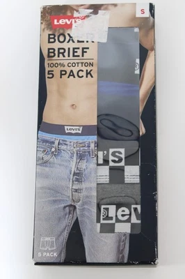 Мужские трусы-боксеры Levi's упаковка 5 шт. 100% хлопок размер S Levis - Изображение 1 из 3