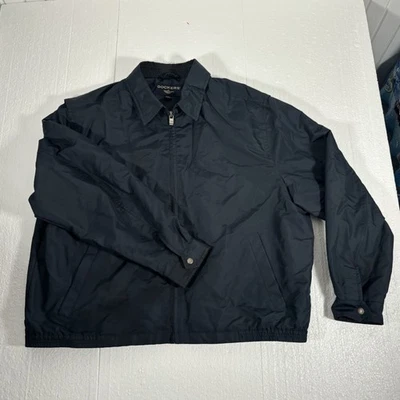 Men's Dockers Arm Logo Navy Blue Windbreaker Jacket Size XXL - Image 1 of 4