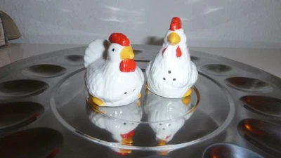 Eier Servierplatte Eiertablett Partytablett Eierteller Teller Platte mit Streuer - Bild 1 von 4