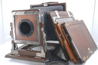 Wood 6 1/2 x 8 1/2 Field Camera w/for Plate Back Adapter Holders *QS9178 - Image 1 of 4