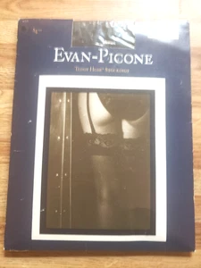 Calze vintage NUOVE Evan Picone Teddy tubo medio onice coscia alta pizzo top - Foto 1 di 4