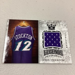 2018 Sportkings Legends Memorabilia Silver #LSM14 John Stockton - NM-MT