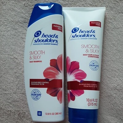 Head & Shoulders Smooth&Silky Dandruff  Shampoo & Conditioner 13.5oz Color safe! - Image 1 of 4