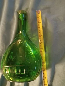 Vintage green glass replica Jenny Lind bottle Matching Spout Empire Glass Works - Picture 1 of 2