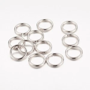10 Silber Biegeringe 12 mm Spaltringe Dicke Ringe Großhandel Schmuck Zubehör - Bild 1 von 2