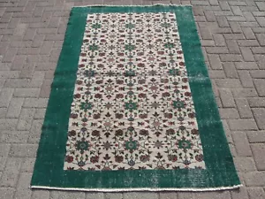 4x6 Grünflächenteppich, Türkischer Teppich, Kleiner Teppich, Vorleger, Büroteppich, Badteppich, - Bild 1 von 10