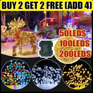 Berry Christmas LED Fairy String Lights Battery Operated Timer Indoor Outdoor~ - Picture 1 of 19