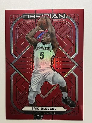 Obsidian Eric Bledsoe 2020-21 grabado eléctrico Red Flood - Pelicans #125 Foto 1 de 2
