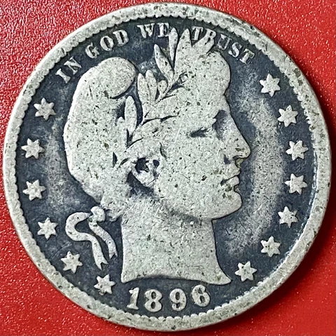 1896-O BARBER QUARTER Cover