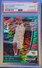 Obi Toppin RC Panini Prizm Draft Picks Green Pulsar 08/25 PSA 10 Pop 1