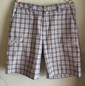 Mens Izod Golf Shorts Size 33 Blue Gray Used Summer Clothes Men - Picture 1 of 8