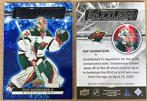 Filip Gustavsson Blue Dazzlers #DZ-55 2023-24 Upper Deck - Minnesota Wild - Picture 1 of 1
