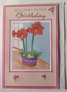 Happy Birthday Greeting Card with Envelope - Best Wishes on your Birthday - Picture 1 of 3