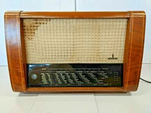 1950 Siemens Lace SUPER 51 'Bread Box" RADIO 1950s AM FM Tube Dial Analog - Picture 1 of 12