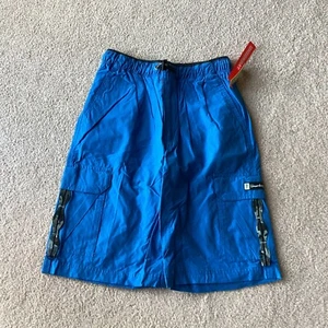NWT UNION BAY BOYS MEDIUM CARRIBBEAN BLUE SOFT CARGO SHORTS, PULLON, SIX POCKET - Picture 1 of 3