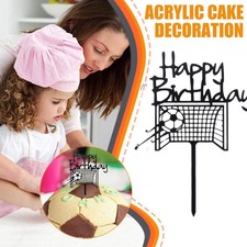 Cilindro torta acrilico calcio per calcio happy birthday per cilindro Ju' R2U0