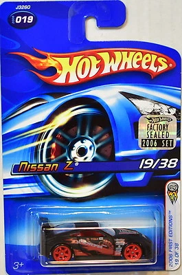 Nissan Z #019 2006 primeras ediciones Hot Wheels negro sellado de fábrica Foto 1 de 2