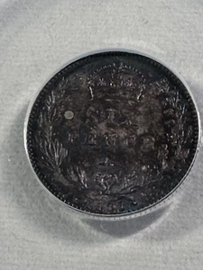 1901 Great Britain 6 Pence Graded MS 64 by ANACS Toned - Picture 1 of 11