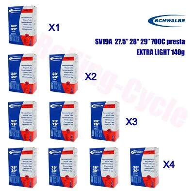 1pack-4pack Schwalbe SV19A 28" 29" 700C-650B Presta Valve Inner Tire Road MTB - image 1 of 2