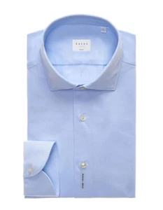 XACUS Camicia Uomo Tessuto Active Shirt 11460002 Tessuto Elasticizzato Celeste - Picture 1 of 6