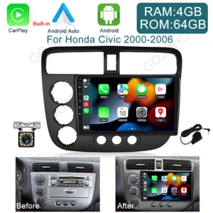 For 2000-2007 Honda Civic Radio Apple CarPlay Android 13 Car Stereo Touch Screen - Picture 1 of 20