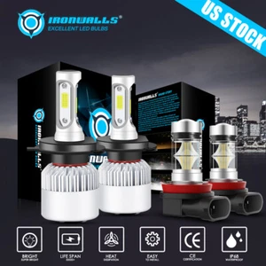 For 2008-2010 Toyota Highlander H4 H11 LED Headlight Hi-Lo Beam/Fog Light Bulbs - Picture 1 of 15