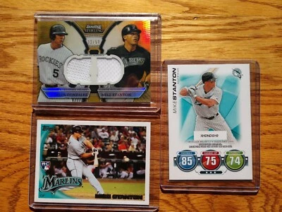 2011 Bowman Sterling Gold Refractor/50 Gonzalez& Giancarlo Mike Stanton & RC x2  - Image 1 of 4